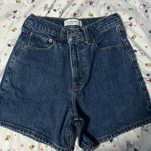 Abercrombie & Fitch Dark Blue Denim Shorts
